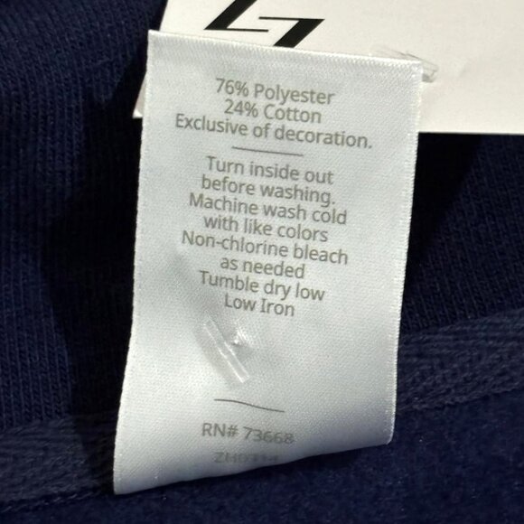 NWT NCAA University Auburn Navy Burnt Orange Crop Fleece Top SZ M - Picture 8 of 8